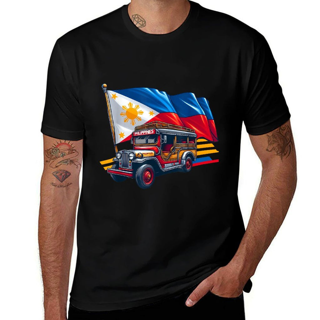 Philippines Proud Filipino Souvenir Philippines Jeepney  Graphic-printed T-Shirt