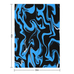Groovy Blue Swirled Lines Easy Care Throw Blanket
