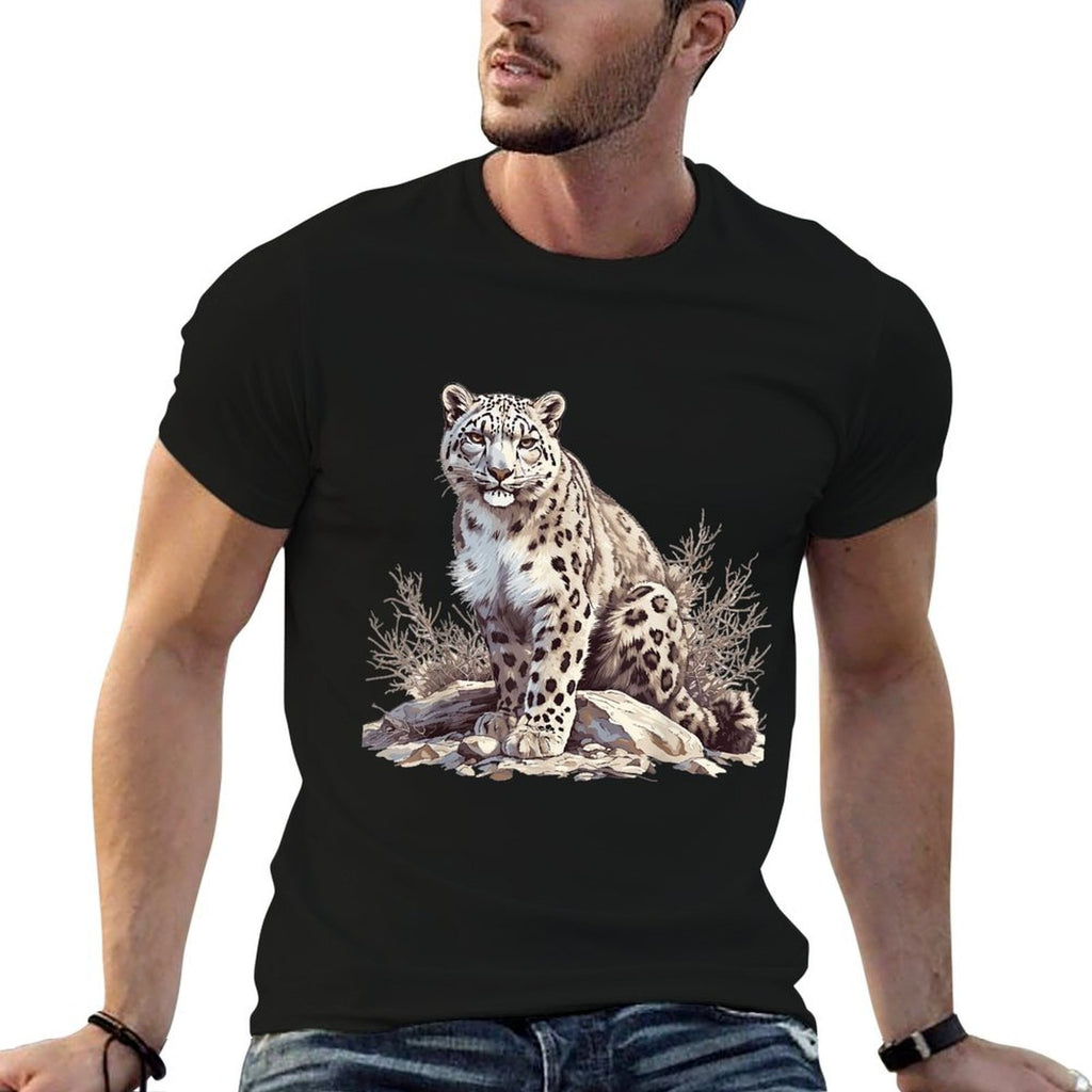 Snow Leopards Lovers Snow Leopard  Easy-care T-Shirt