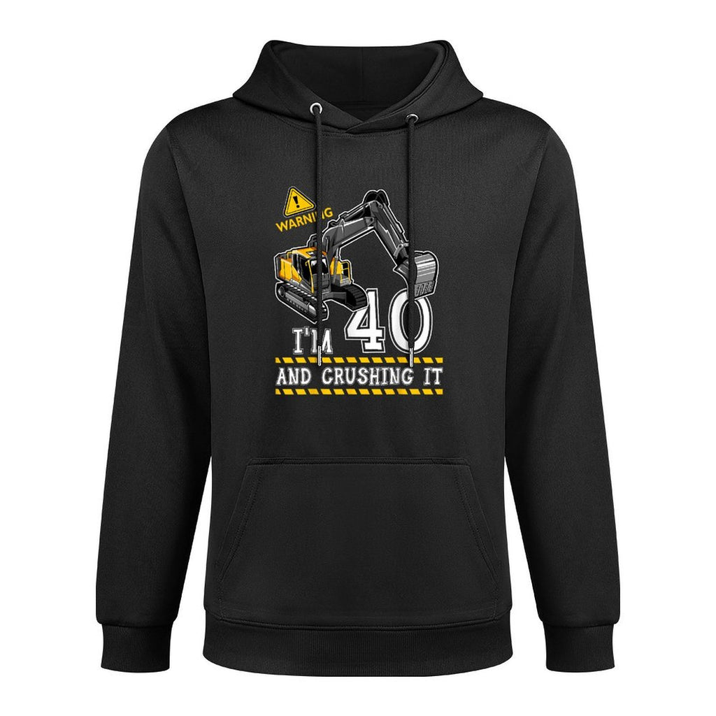 I'm 40th Birthday Construction Truck Theme 40 Year Old Unisex Design Hoodie