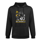 I'm 40th Birthday Construction Truck Theme 40 Year Old Unisex Design Hoodie