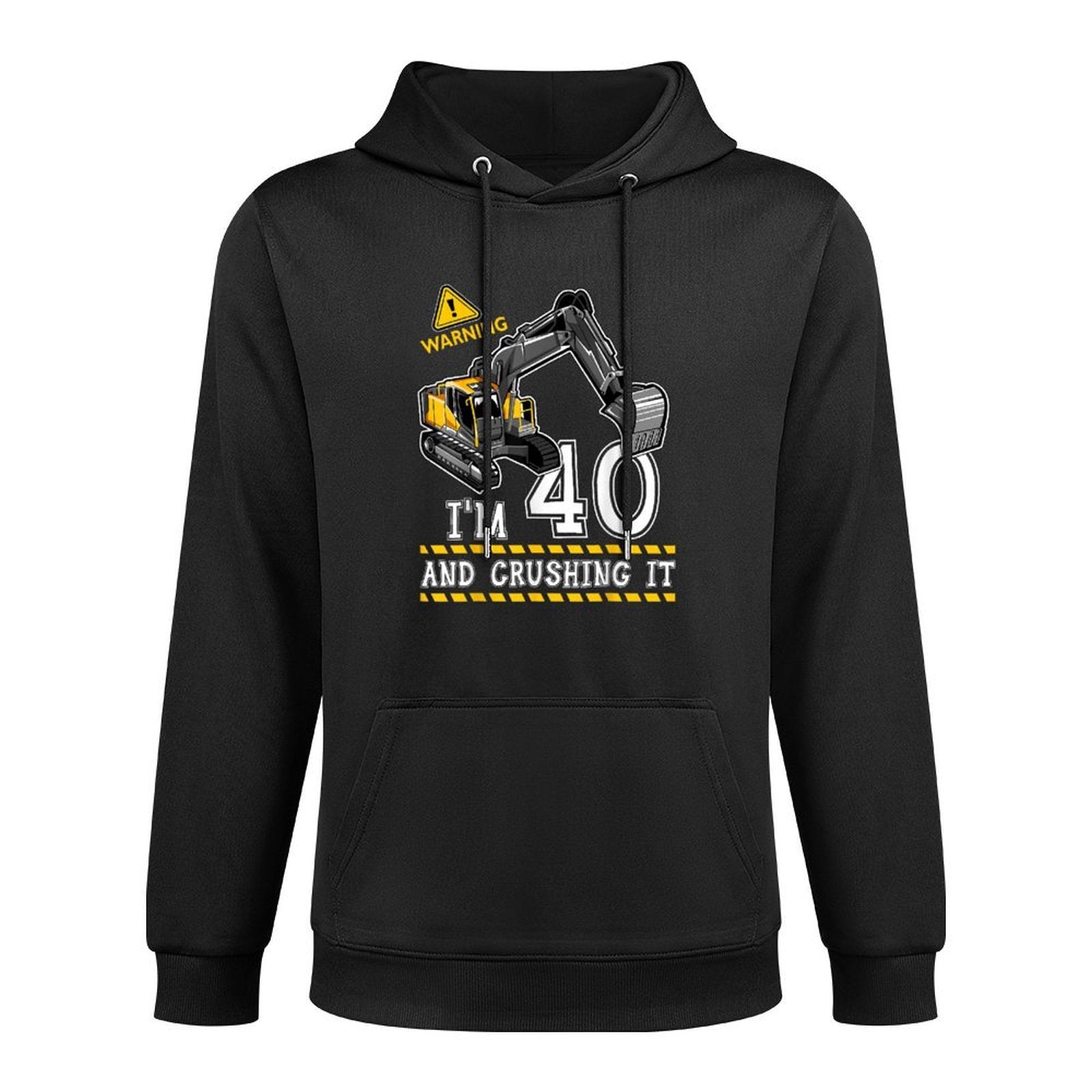 I'm 40th Birthday Construction Truck Theme 40 Year Old Unisex Design Hoodie