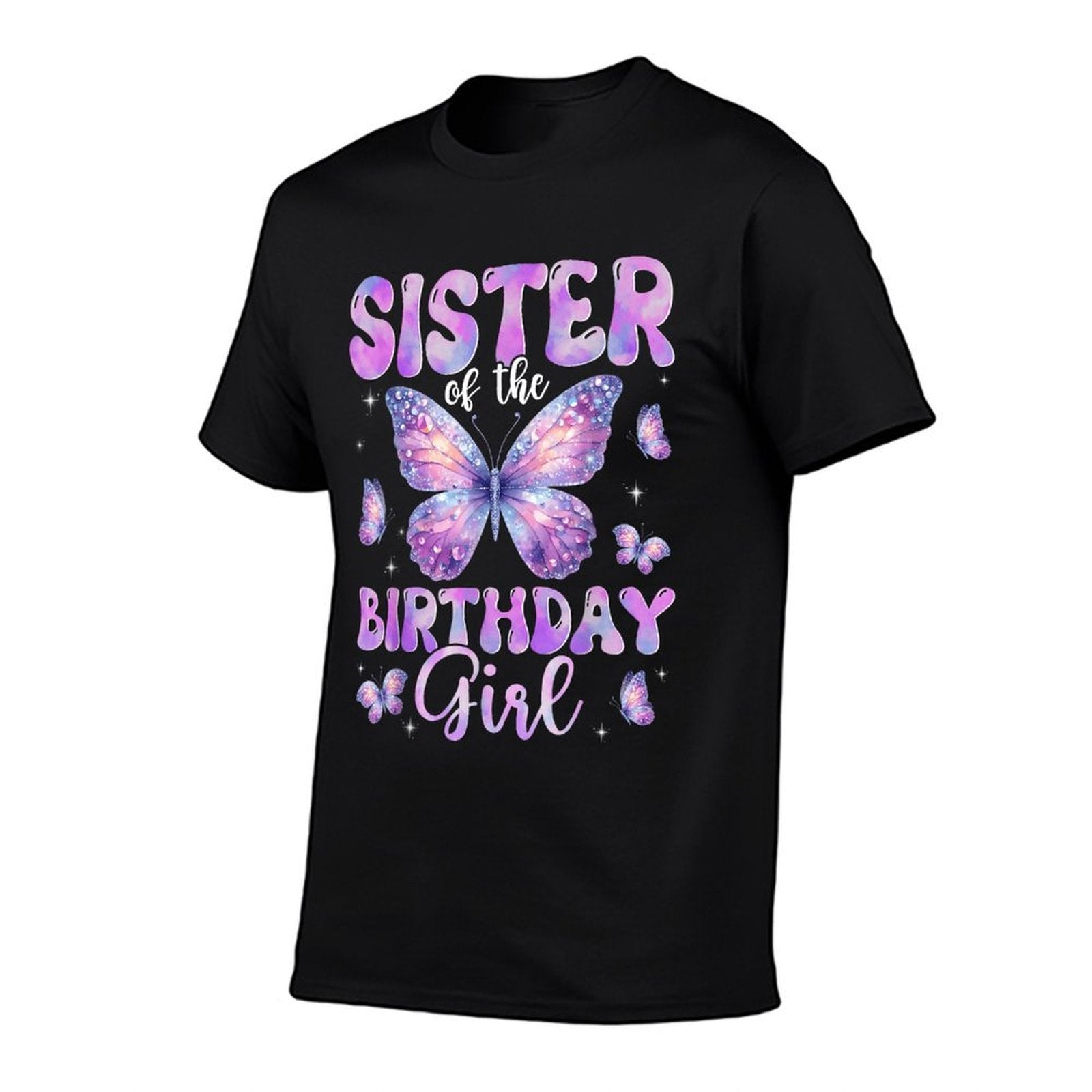 Sister Of The Birthday Girl Butterfly Family Matching  Moisture-wicking T-Shirt