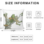 Frog And Toad Reading in Tree Soft Home Decor Throw Pillow