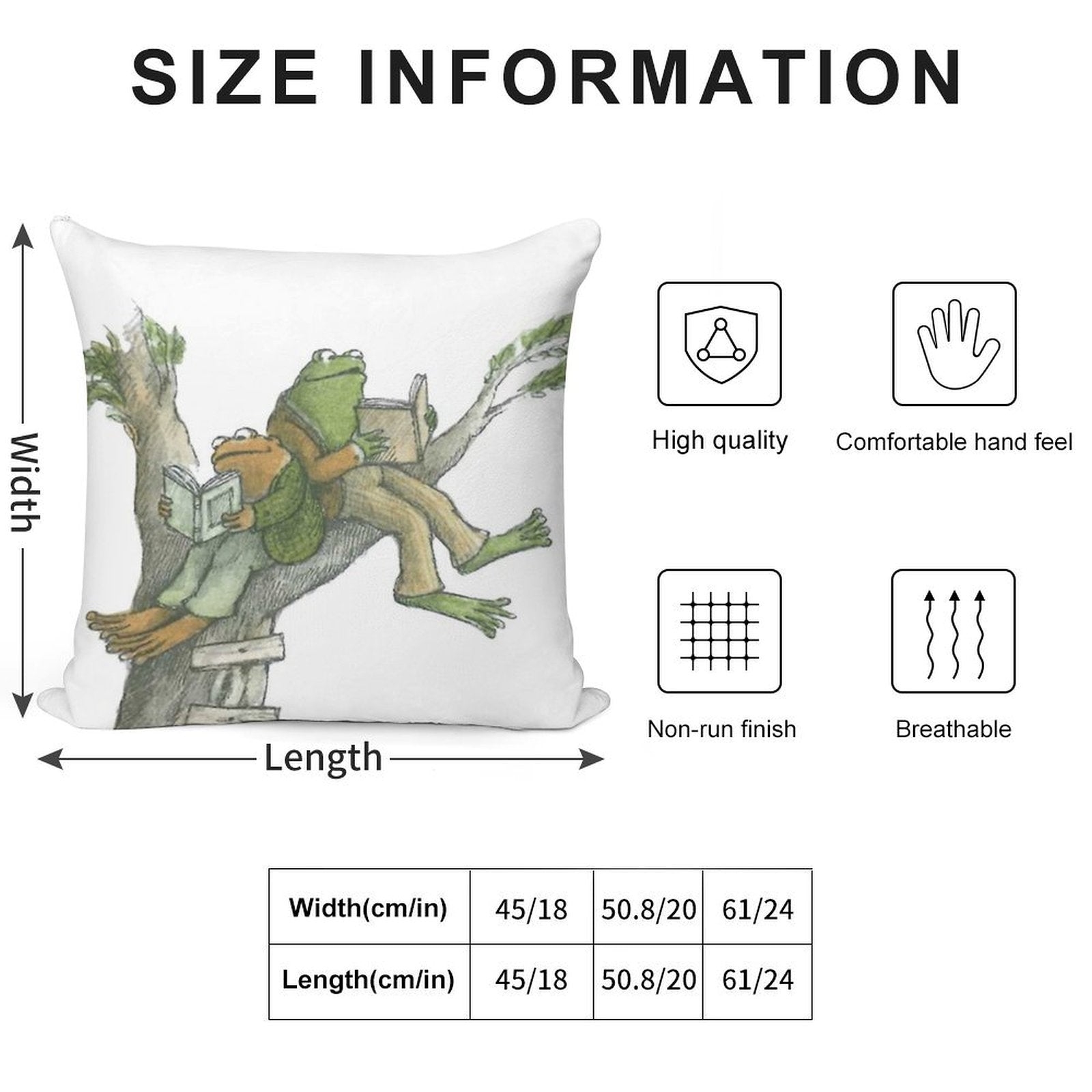 Frog And Toad Reading in Tree Soft Home Decor Throw Pillow