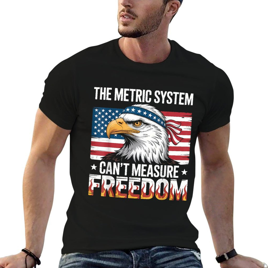 The Metric System Cant Measure Freedom America Eagle Meme  Polyester Blend T-Shirt