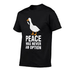 Peace Was Never An Option - Geese Meme  Rolled Sleeves T-Shirt