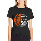 Hoops Girls Never Underestimate A Girl Who Plays Basketball  Relaxed-fit T-Shirt
