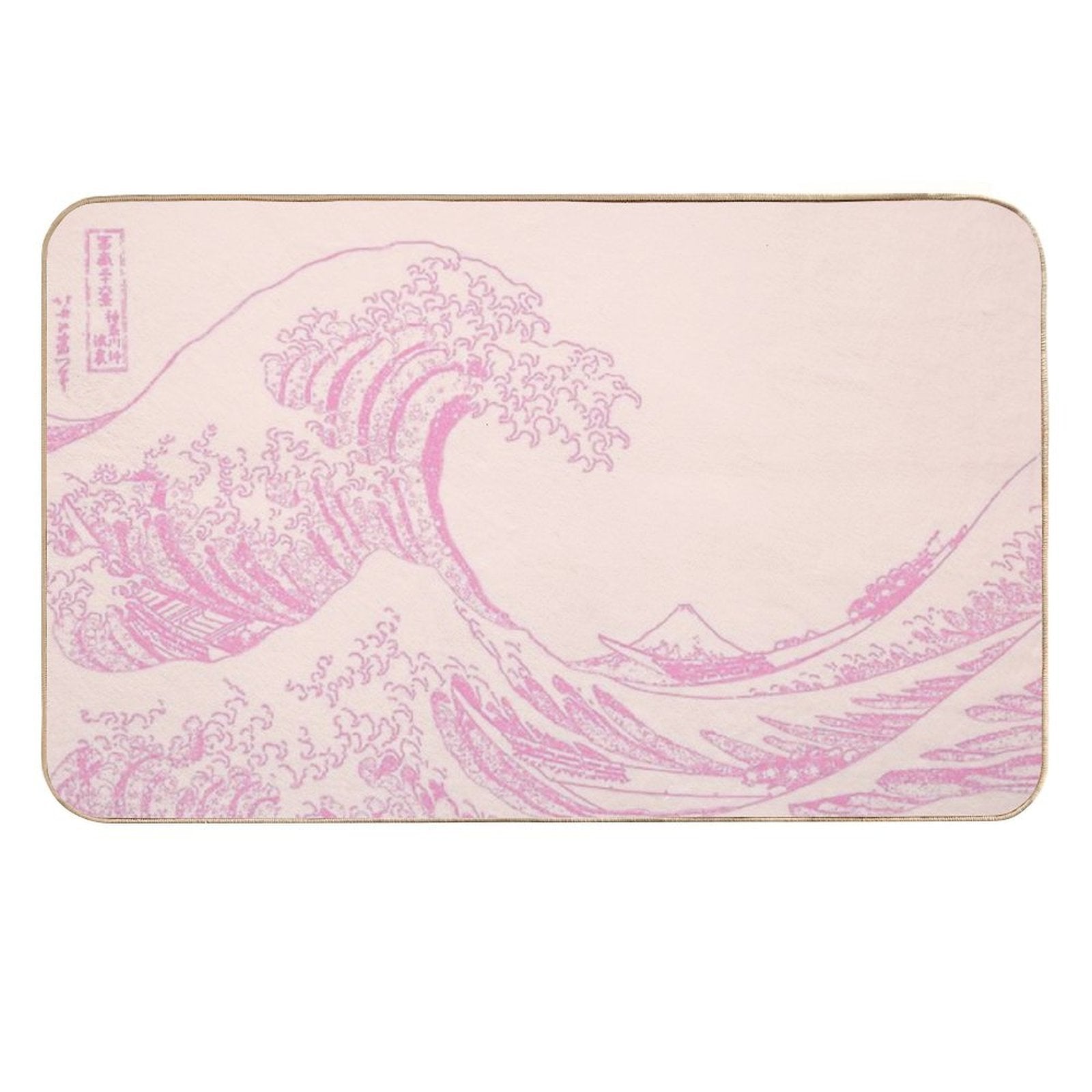 Great Wave Pink Gamer Aesthetic  Eco-Friendly Bath Mat