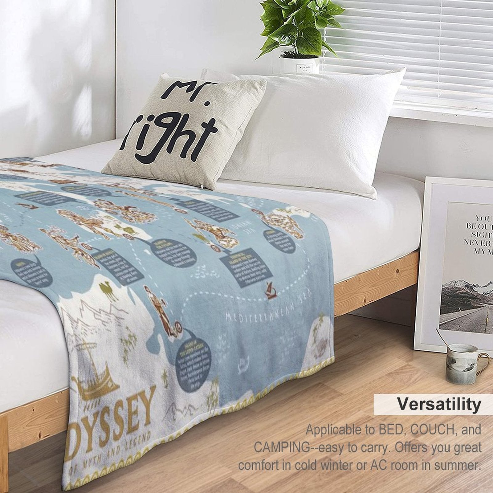 Odyssey A Map of Myth And Legend Versatility Throw Blanket