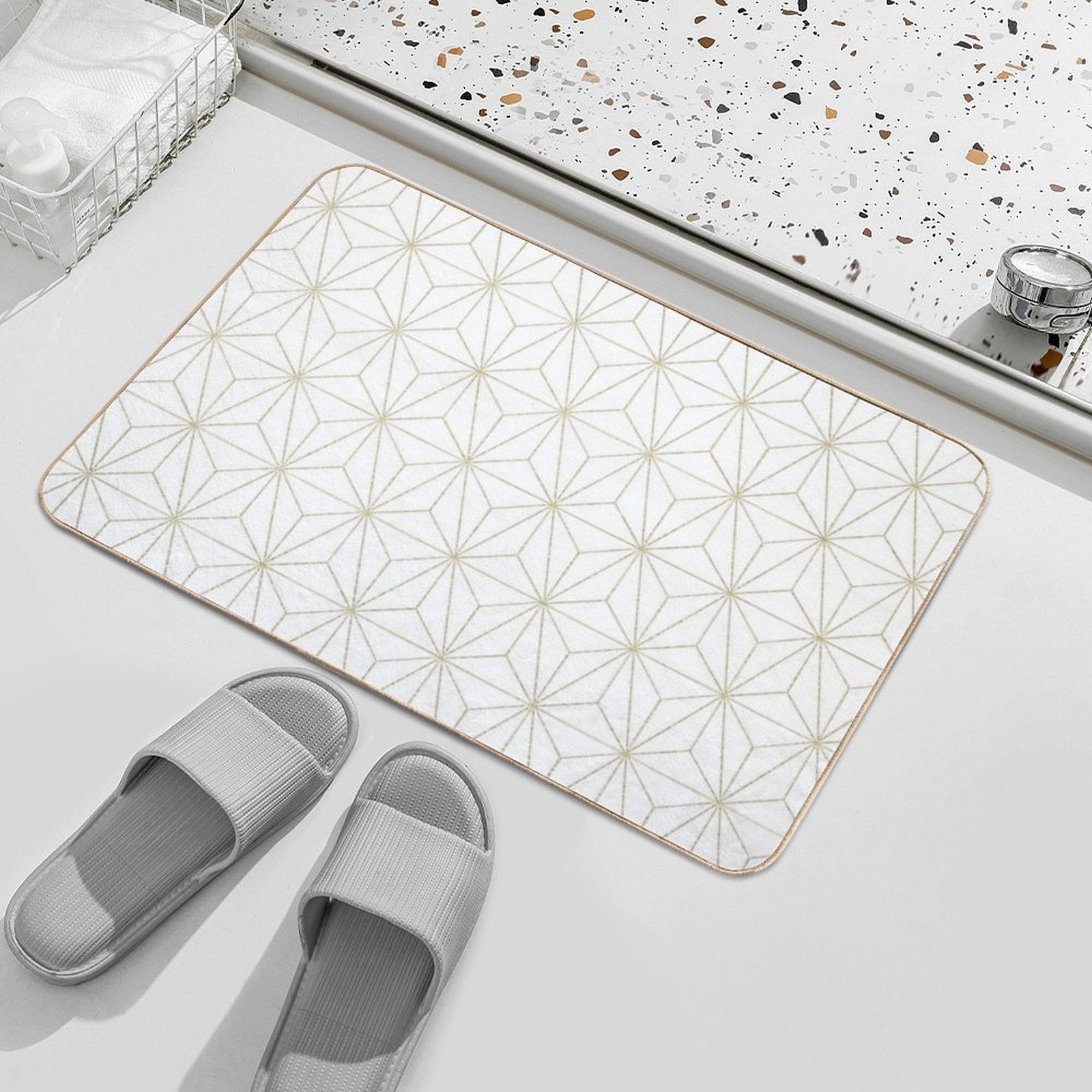 Geometric Glamor #1 #geo #decor #art  Fade-Resistant Bath Mat