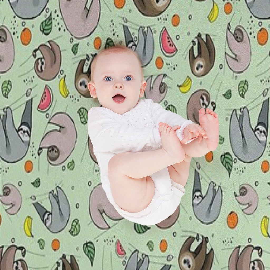 Sloths Easy Care Throw Blanket