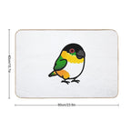 Chubby Black Headed Caique  Slip-Resistant Bath Mat