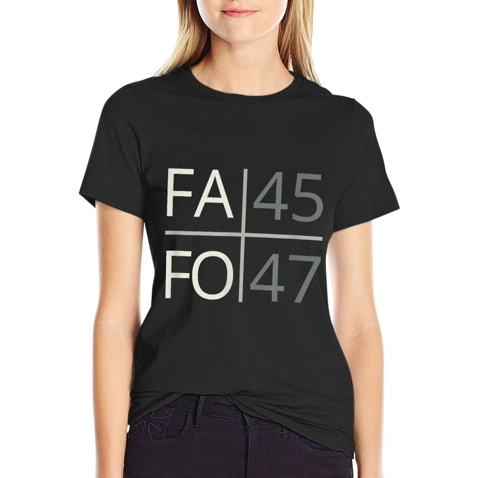 Funny! FAFO 45 47 President FA FO USA Funny Around Find Out  Eco-friendly Material T-Shirt
