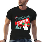 Cheer Cheerleading Christmas Cheer  Oversized Silhouette T-Shirt