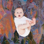 Trump on Mount Rushmore - Original Print Quick-dry Throw Blanket