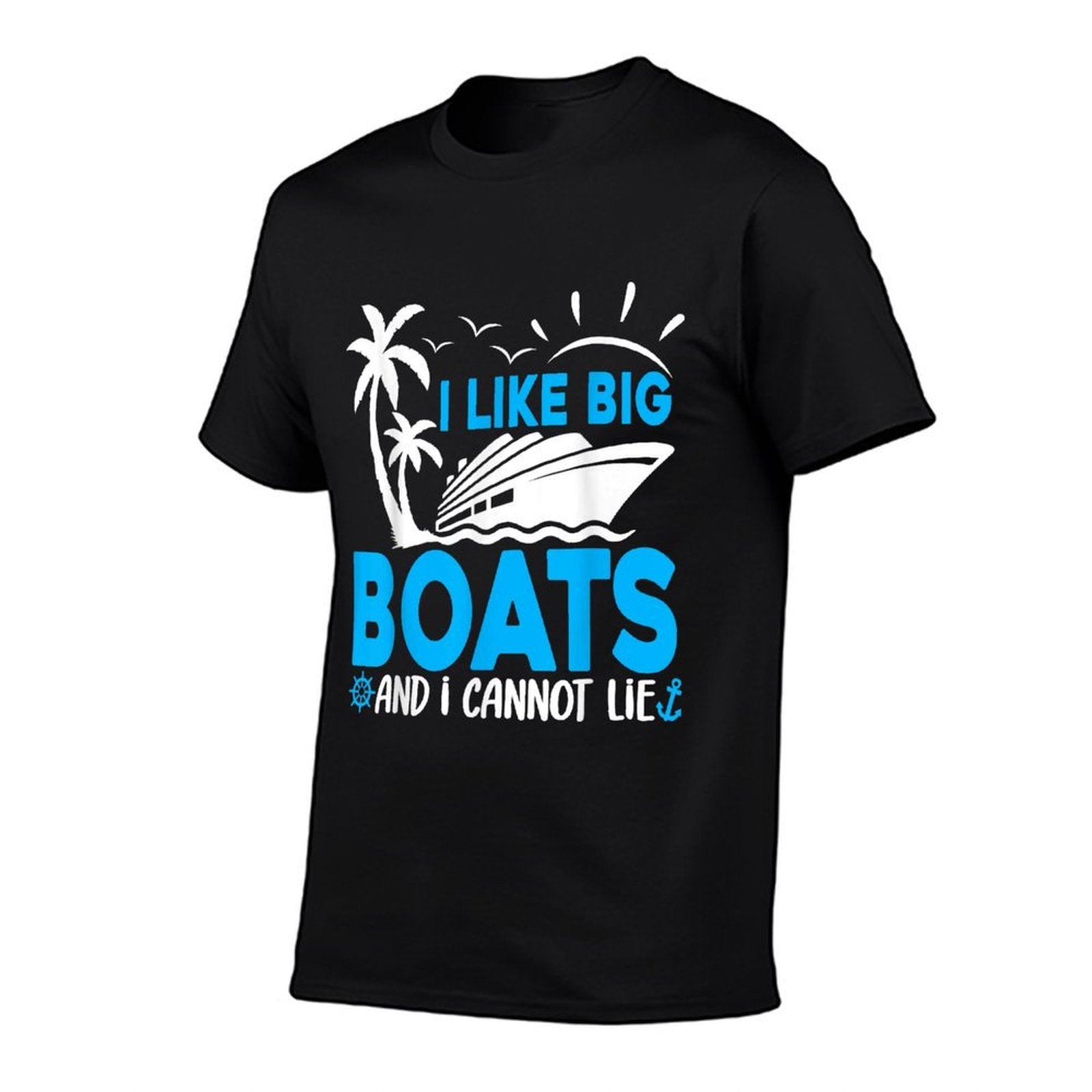 I Like Big Boats And I Cannot Lie Funny Cruise Ship  Heathered Texture T-Shirt