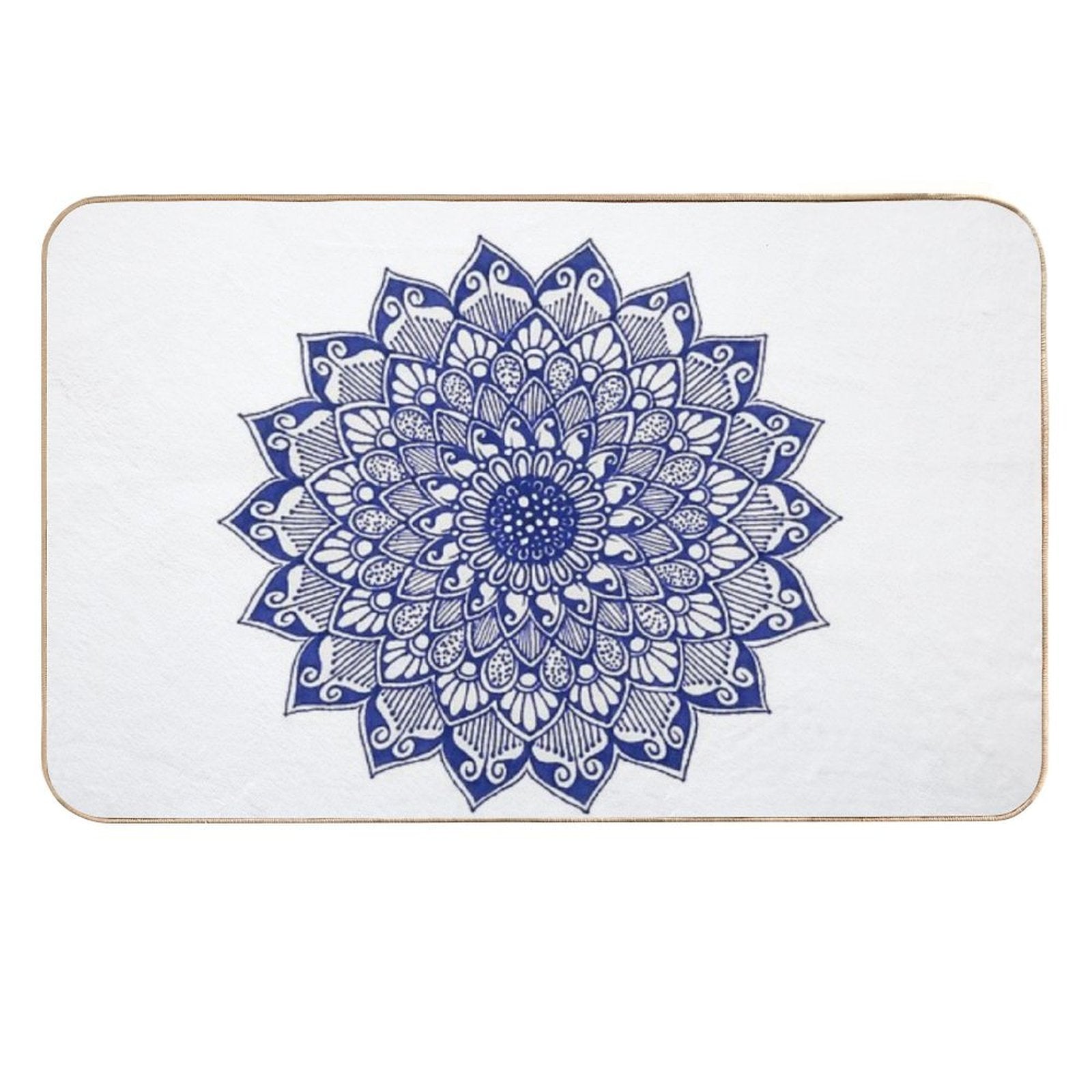Purple Floral Mandala Art  Long-Lasting Bath Mat