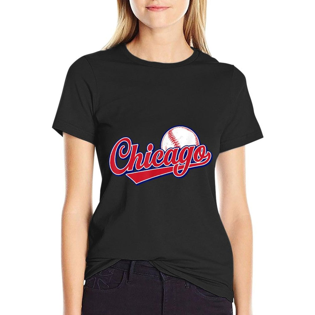 Vintage Chicago Funny Baseball Lover Graphic Men Women  Graphic-printed T-Shirt