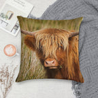 Highland Cow Soft Luxury Feel Throw Pillow