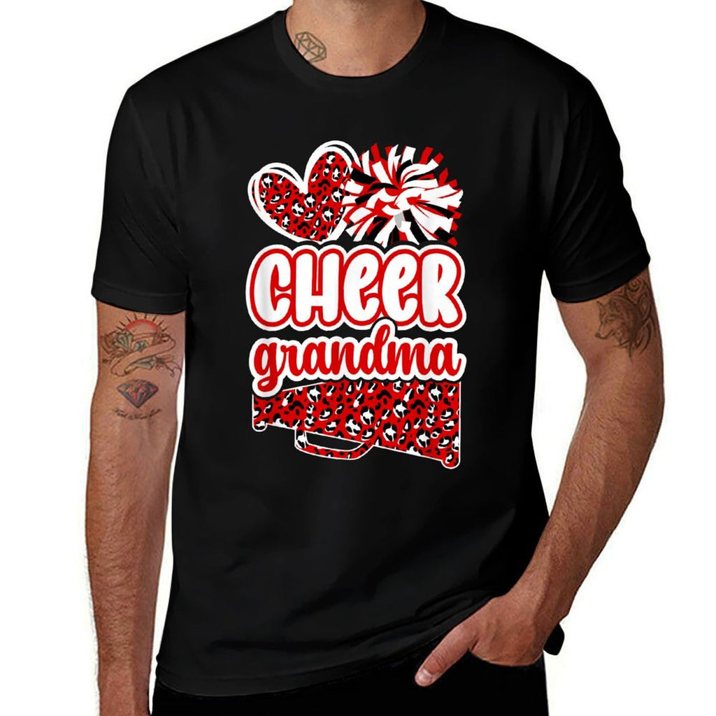 Cheer Grandma Of A Cheerleader Grandmother  Heathered Texture T-Shirt