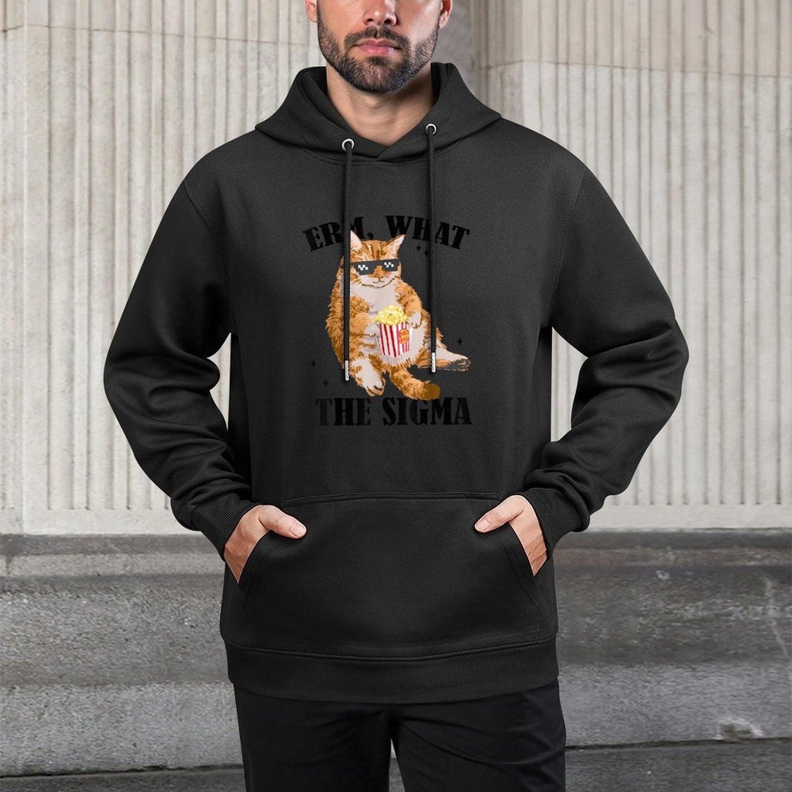 Funny Cat Meme Quote Erm What Sigma For Men Women Cool Sigma Customizable Surface Hoodie