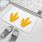 Dinosaur Feet  Dino Footprints  Mustard Yellow  Toxin-Free Bath Mat