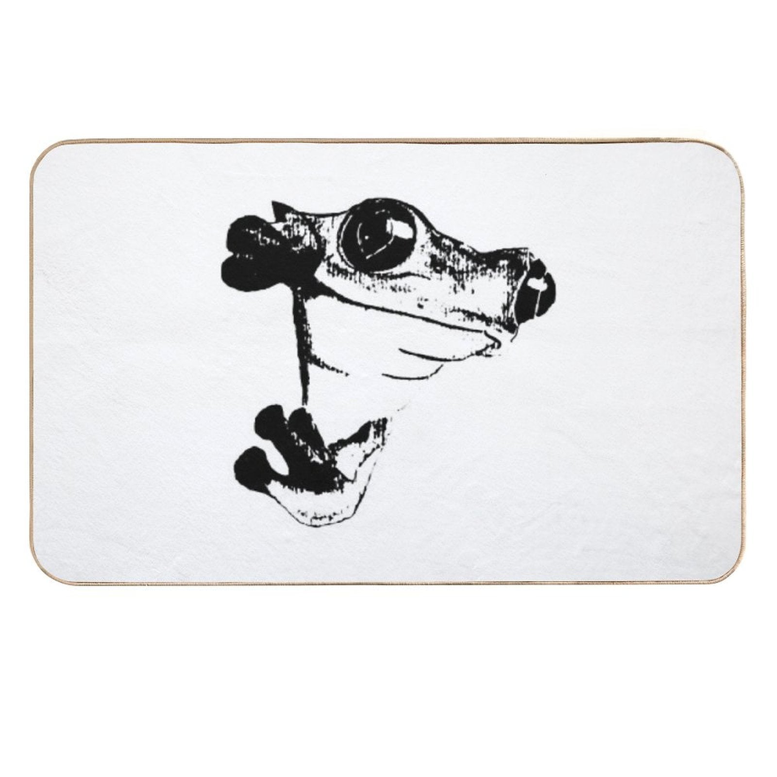 Green And Red Frog HELLO V5  Versatile Bath Mat