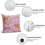 Cheetah’s in A Rainbow Garden Soft Warmth Comfort Throw Pillow