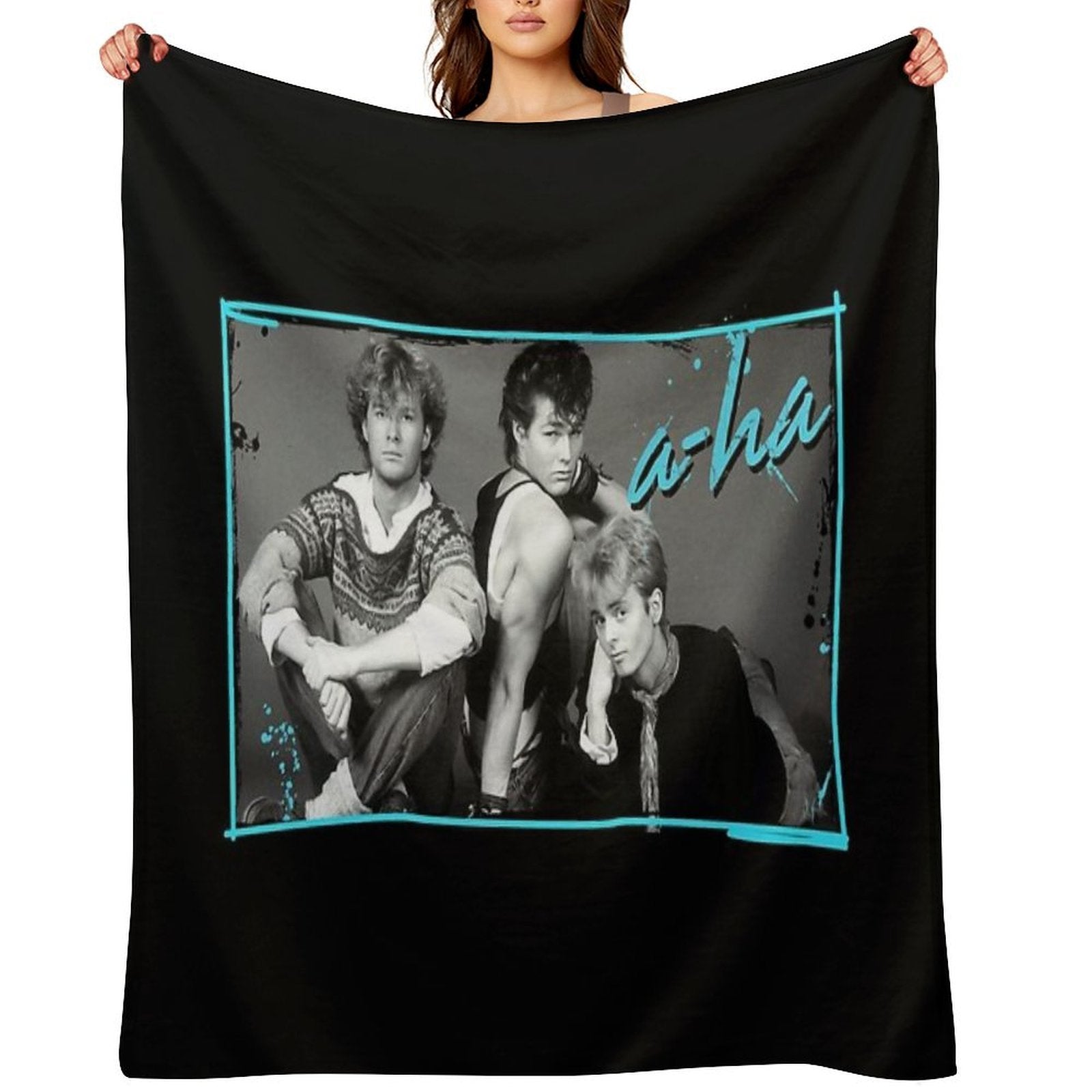 A-ha - Retro Eco-conscious Throw Blanket