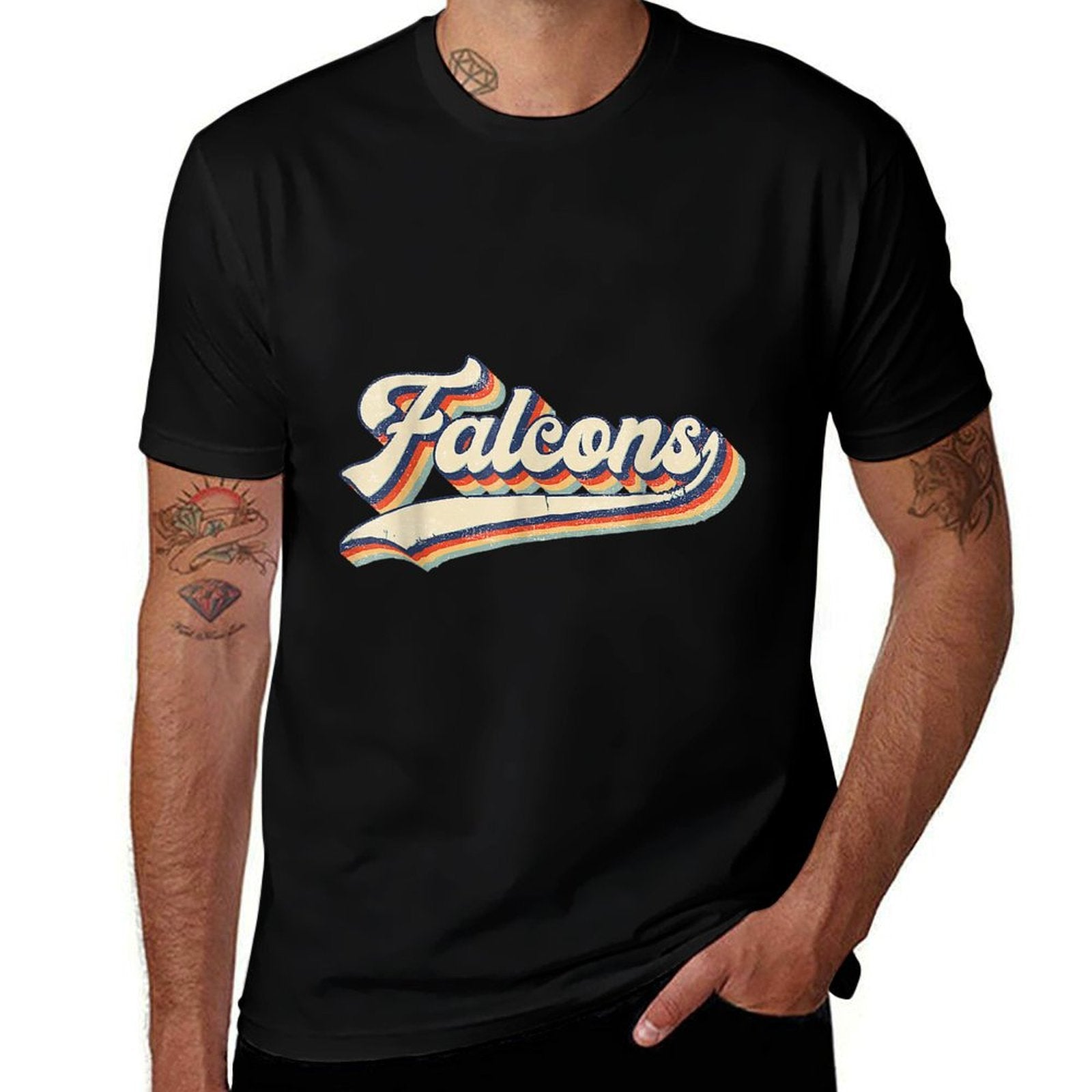 Falcons Sports Name Vintage Retro For Men Women Boy Girl  Versatile T-Shirt