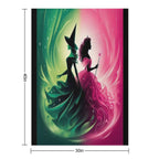 Elphaba & Glinda Wicked The Musical Defying Gravity Wrinkle-free Throw Blanket