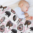 MOO DENG IS SO CUTIE Easy Care Throw Blanket