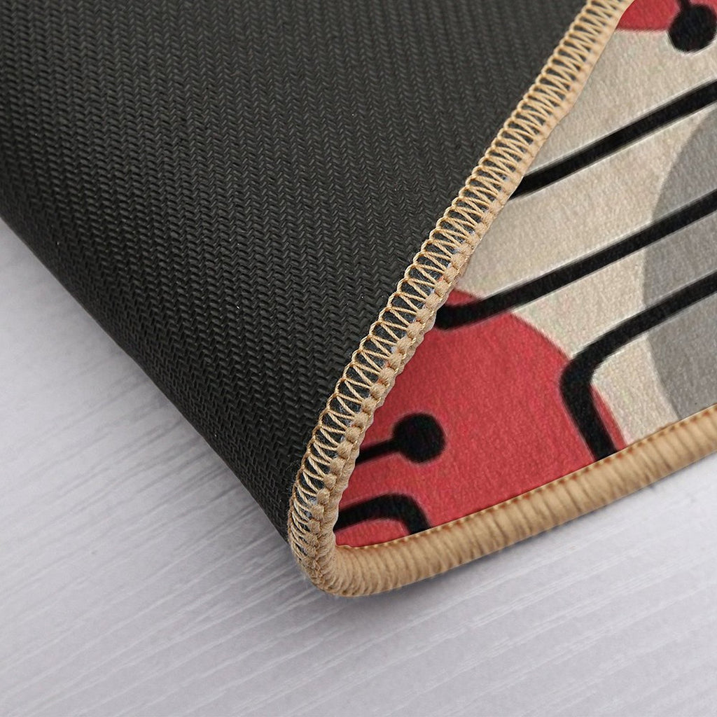 Mid Century Modern Atomic Polka Dot Pattern 231  Slip-Resistant Bath Mat