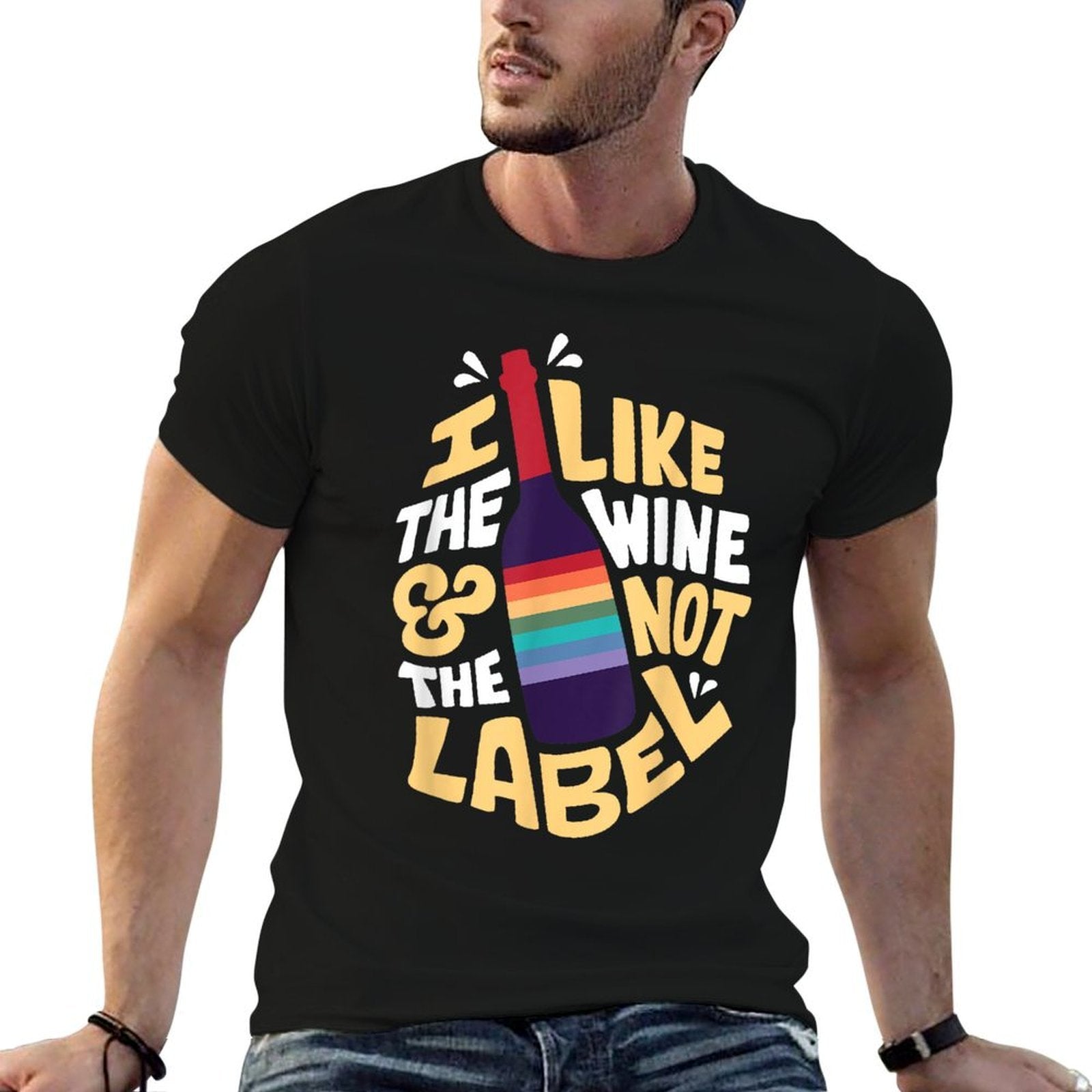 I Like The Wine And Not The Label LGBT  Cotton T-Shirt