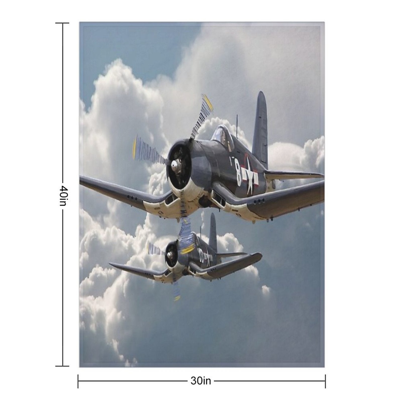 F4U Corsair Plush Throw Blanket