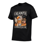 Creampie Connoisseur Raunchy Funny Cat Meme Adult Humor  Ribbed Collar T-Shirt