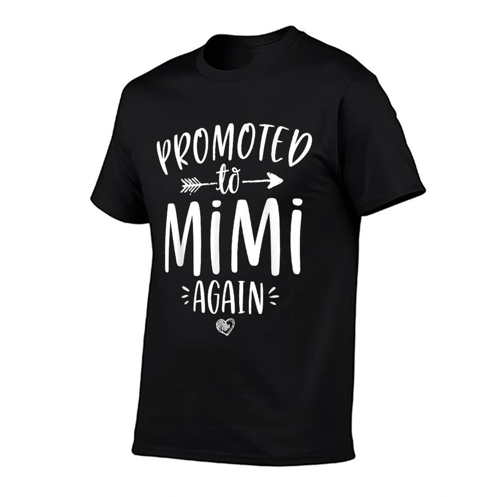 Promoted to Mimi Again New Nana Granny To Be Gigi Grandma  Ribbed Collar T-Shirt