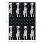 White Boxer Dog Cute Pattern Travel-friendly Throw Blanket