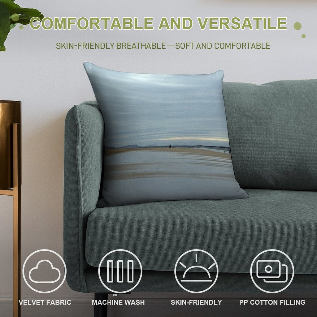 Luskentyre Beach, Isle of Harris Soft Anti-Pilling Throw Pillow