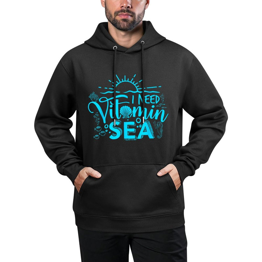 I Need Vitamin Sea - Funny Beach Lover T Colorfast Hoodie