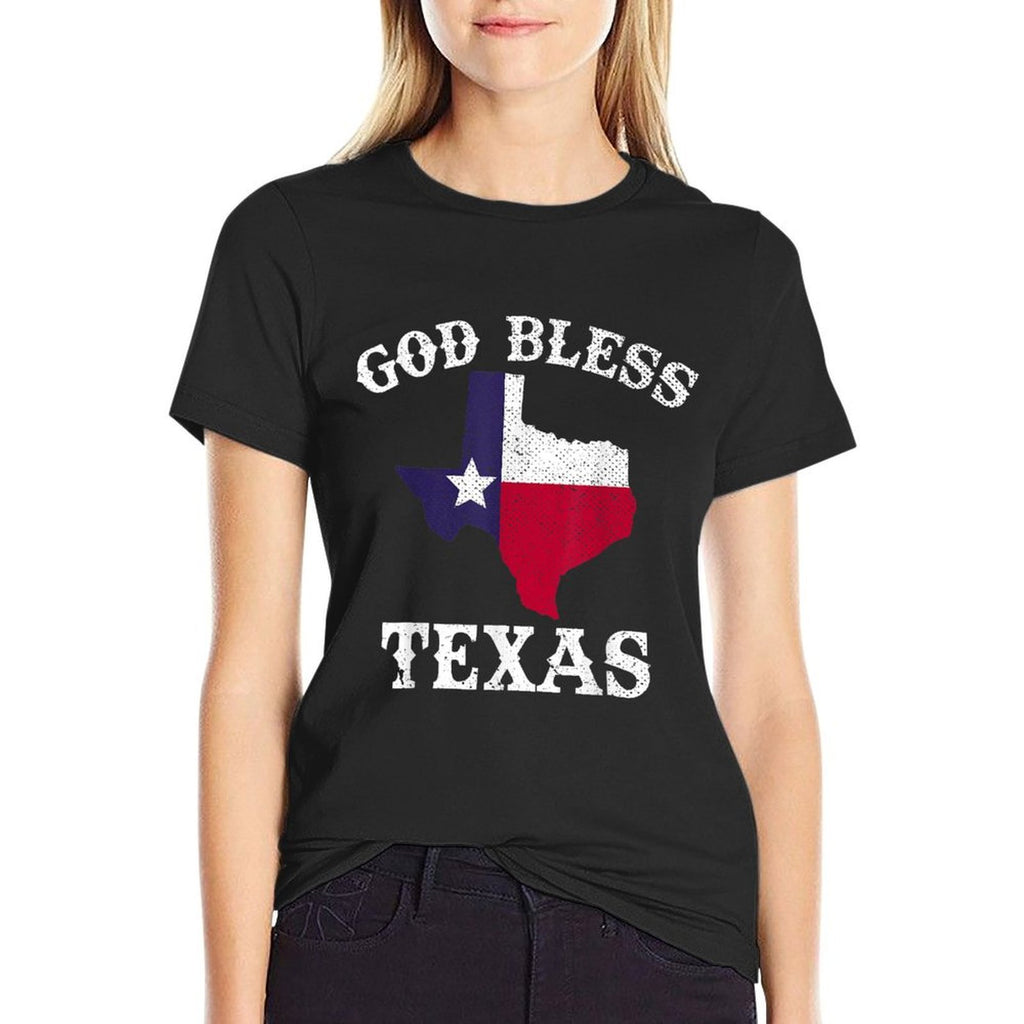 US State Texas Texan God Bless Texas  Eco-friendly Material T-Shirt