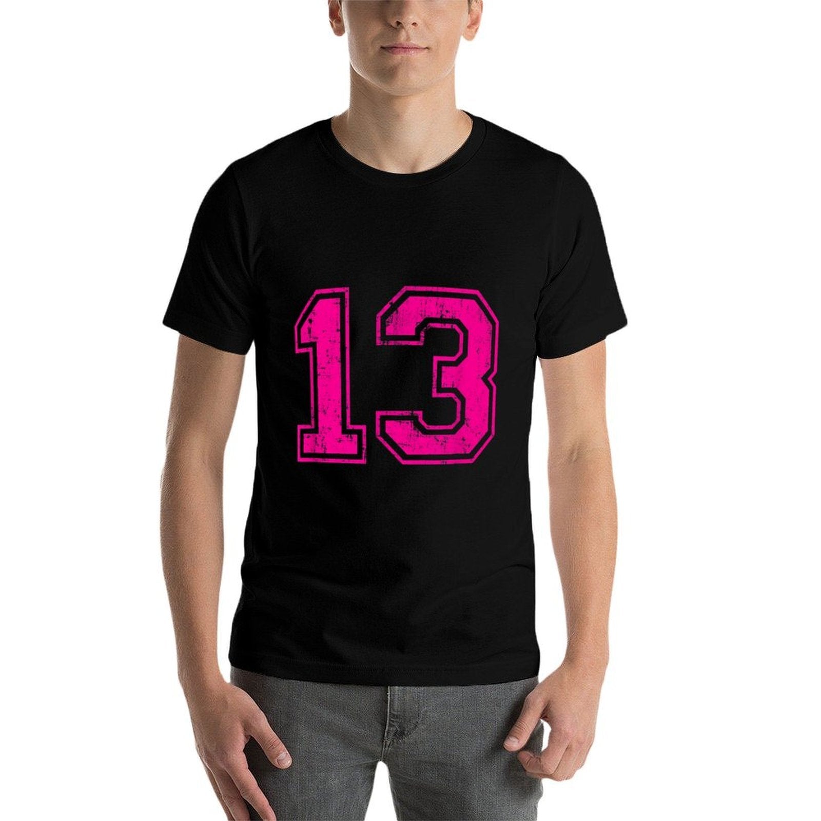 Number 13 Varsity Distressed Vintage Sport Team Players  Quick-drying T-Shirt