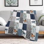 Horse Animal Plaid Versatility Throw Blanket