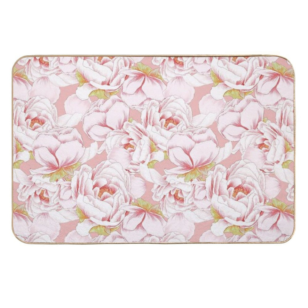 Peonies  Stain-Proof Bath Mat