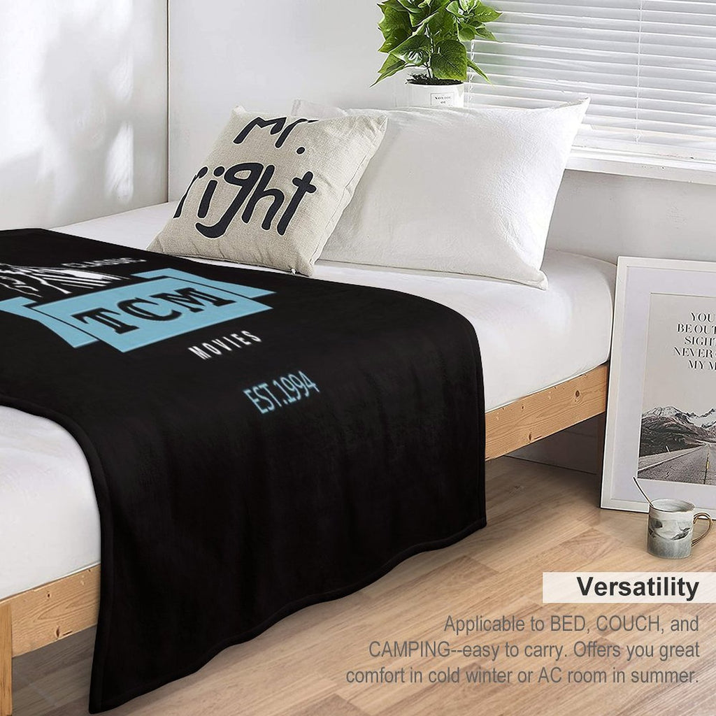 Retro Vintage Turner Classic Movies Easy Care Throw Blanket