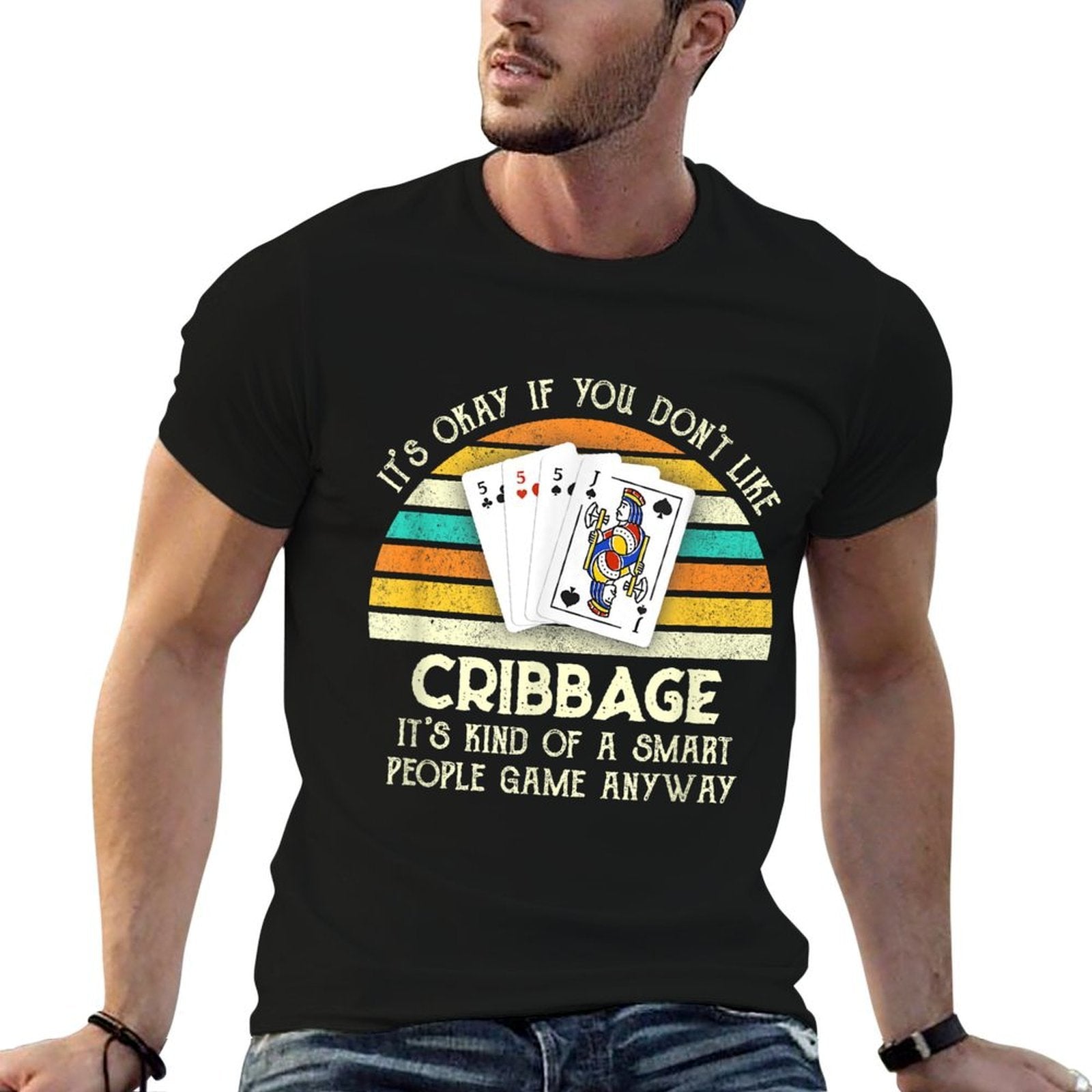 Its Okay If You Dont Like Cribbage Funny Cribbage Player  Cotton T-Shirt