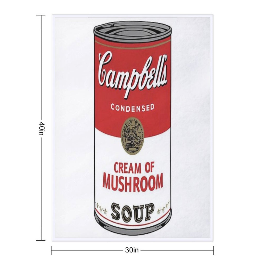 Vintage Campbell's Cream Of Mushroom Soup Lightweight Throw Blanket