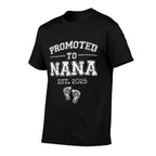 Womens Promoted To Nana Est 2025 First Time Grandma To Be Gifts  Polyester Blend T-Shirt