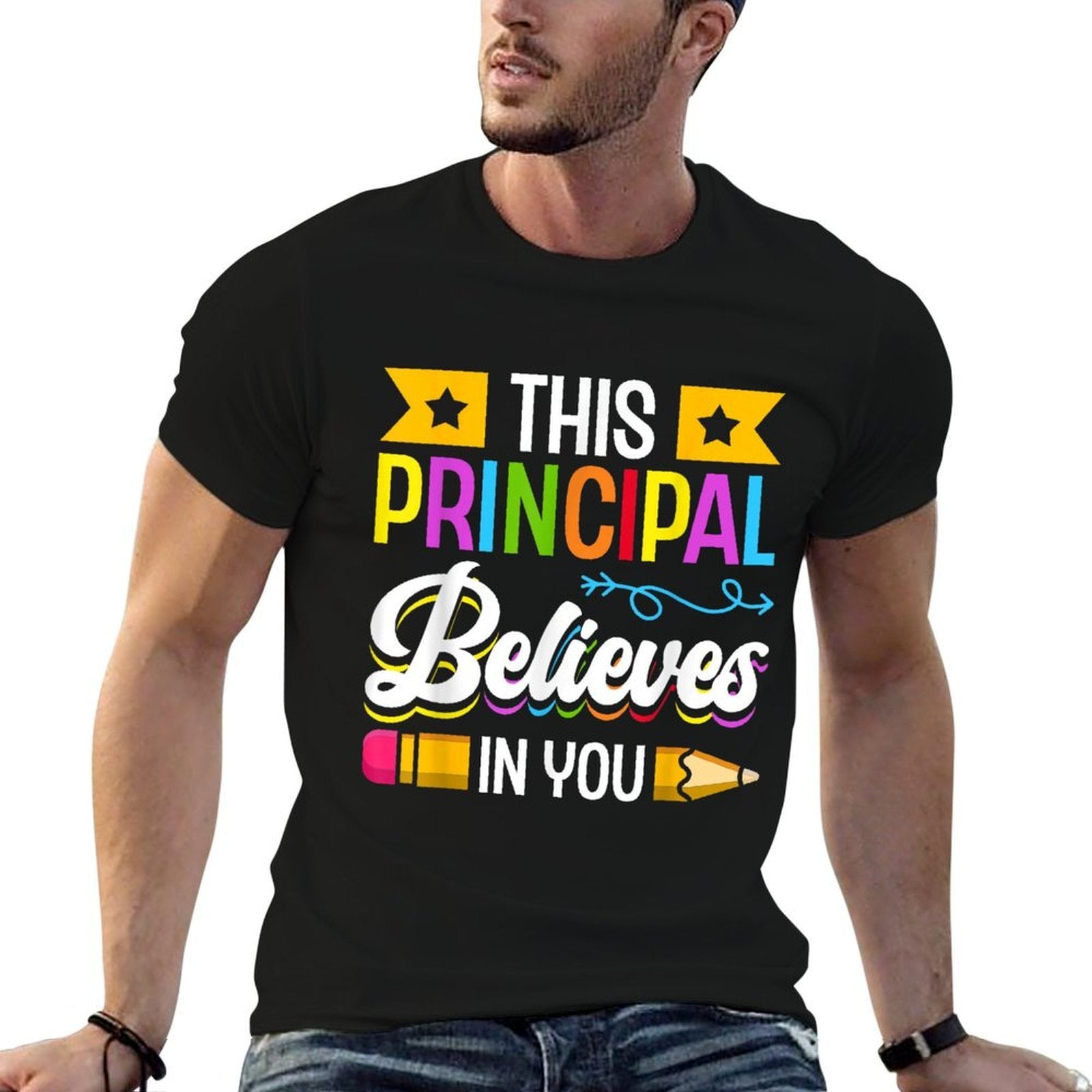This Principal Believes In You School Principals Principal  Heathered Texture T-Shirt